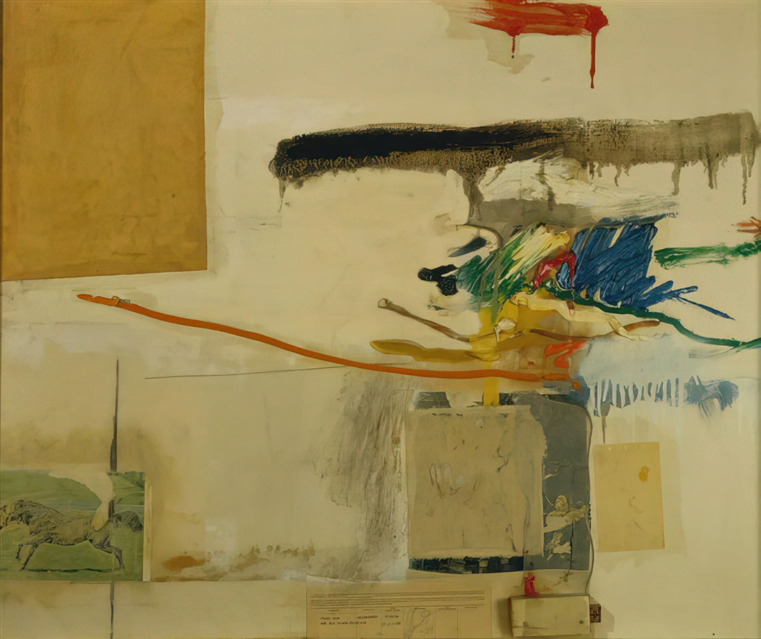 Robert Rauschenberg: The Painter Who Redefined American Art - UNTITLED FORMERLY TITLED COLLAGE WITH HORSE 1957 by Robert Rauschenberg