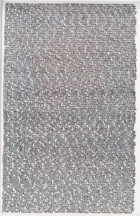 Roman Opalka Acrylic Print: Owning a Fragment of Infinity - 19651 - ∞, Detail 511130-512739 - Conceptual Art by Roman Opalka