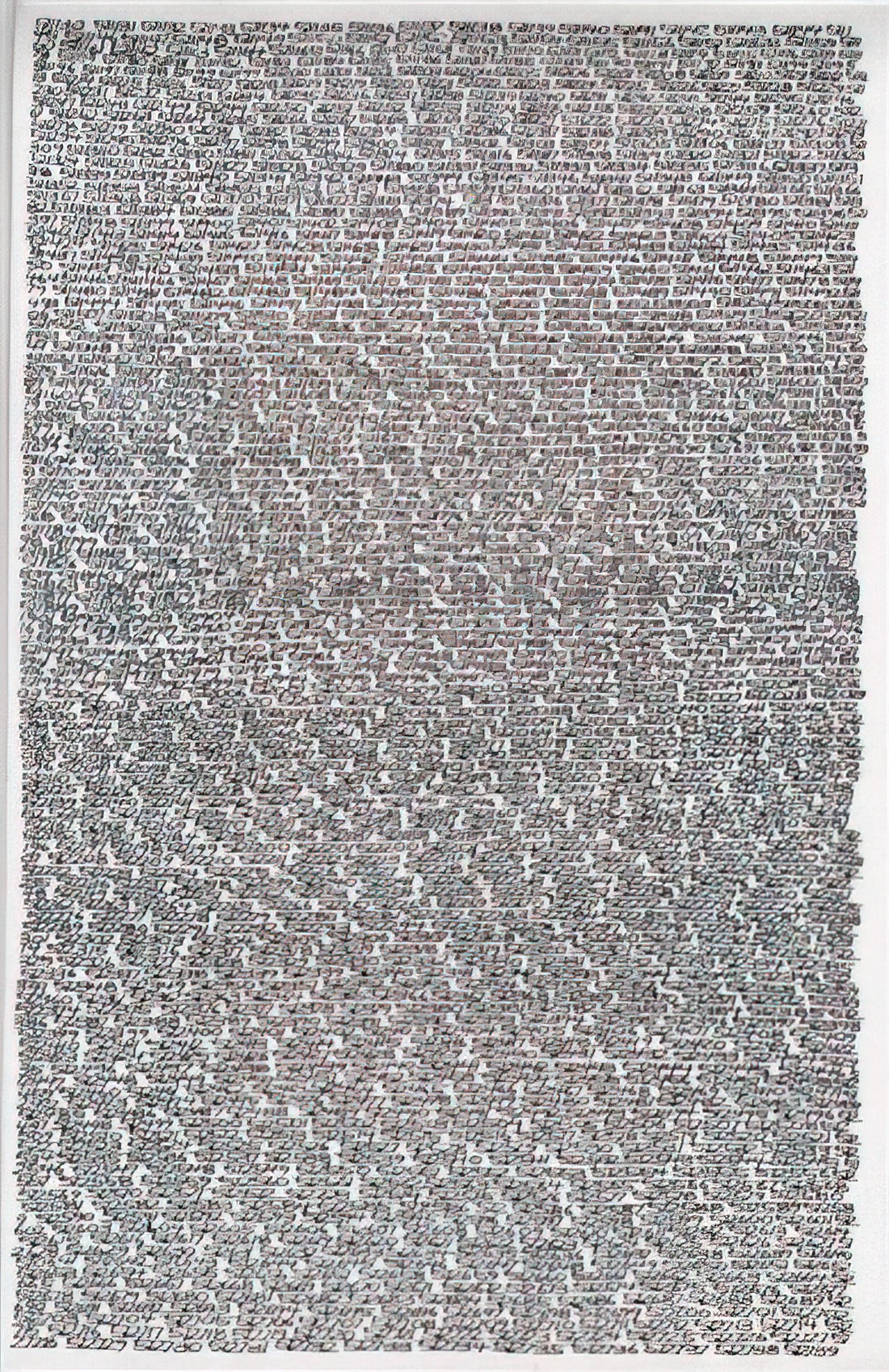 Roman Opalka Acrylic Print: The Conceptual Art of Time and Infinity - 19651 - ∞, Detail 511130-512739 - Conceptual Art by Roman Opalka