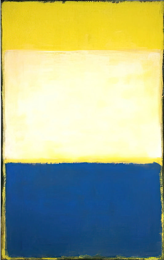 Rothko Canvas Art: The Emotional Power of Color Field Painting - No. 6 Yellow, White, Blue Over Yellow on Gray - 1954 by Mark Rothko