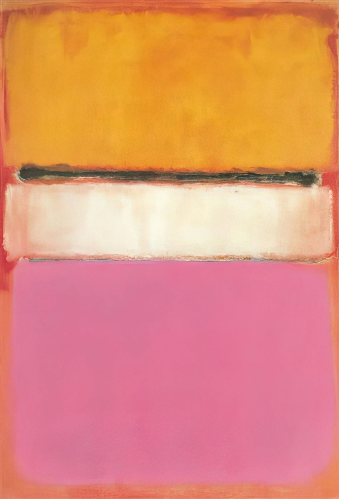 Rothko Canvas Reproductions: Capturing the Sublime in Museum-Quality Art Prints - White Center Yellow, Pink and Lavender on Rose - 1950 by Mark Rothko