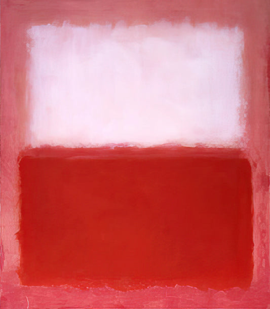 Rothko Canvas Reproductions: Capturing the Sublime in Museum-Quality Art Prints - White Over Red - 1957 by Mark Rothko