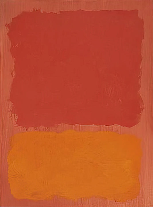 Rothko Framed Art: A Curator's Guide to Displaying Abstract Expressionism - Untitled Red and Orange on Salmon - 1969 by Mark Rothko
