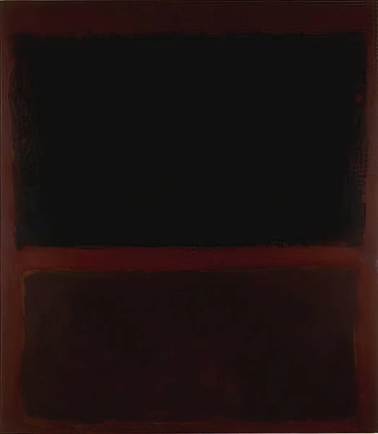Rothko Maroon: The Emotional Depth of Color in Abstract Expressionism - Black on Dark Sienna on Purple - 1960 by Mark Rothko