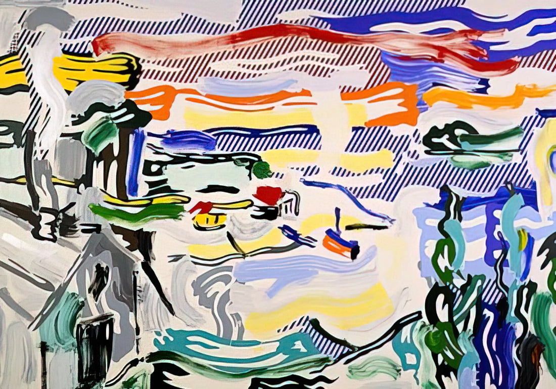Roy Lichtenstein Artwork: A Definitive Guide to the Pop Art Pioneer's Iconic Prints - COAST VILLAGE 1987 by Roy Lichtenstein