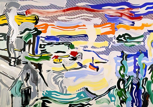 Roy Lichtenstein Artwork: A Definitive Guide to the Pop Art Pioneer's Iconic Prints - COAST VILLAGE 1987 by Roy Lichtenstein