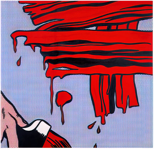 Roy Lichtenstein Artwork: The Definitive Guide to Pop Art's Comic Strip Revolution - BRUSHSTROKES 1965 by Roy Lichtenstein