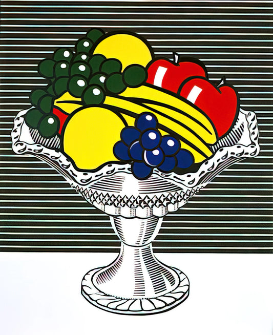Roy Lichtenstein Complete Works: A Comprehensive Guide to the Pop Art Icon's Legacy - STILL LIFE WITH CRYSTAL BOWL 1973 by Roy Lichtenstein
