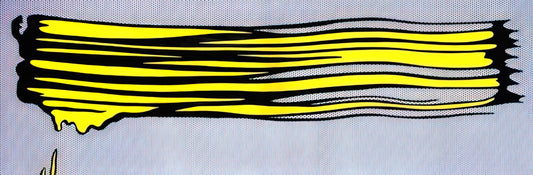 Roy Lichtenstein Original Prints for Sale: A Collector's Guide to Pop Art Masterpieces - YELLOW BRUSHSTROKE II 1965 by Roy Lichtenstein