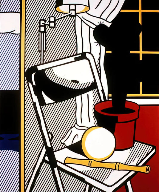 Roy Lichtenstein Pop Art KS2: A Guide to Understanding the Comic-Inspired Master - INTERIOR WITH CACTUS 1978 by Roy Lichtenstein
