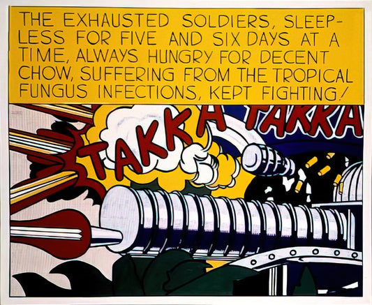 Roy Lichtenstein Work: Decoding the Pop Art Pioneer's Iconic Visual Language - TAKKA TAKKA 1962 by Roy Lichtenstein