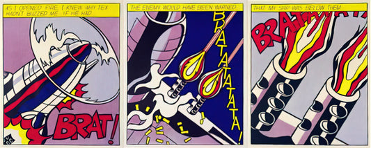Roy Lichtenstein and the Pop Art Revolution: How Comic Strips Became Fine Art - AS I OPENED FIRE 1964 by Roy Lichtenstein