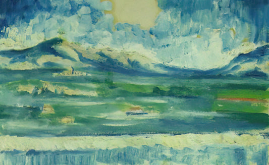 Salvador Dalí Online: Exploring the Surrealist Master's Legacy Through Digital Art Collections - LANDSCAPE NEAR AMPURDAN 2 by Salvador Dali