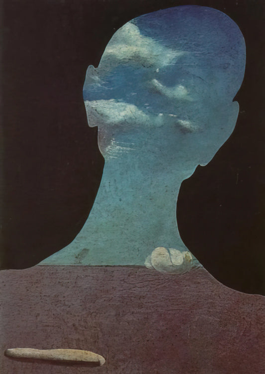 Salvador Dalí's Lincoln Print: A Masterpiece of Double Imagery and Surrealist Genius - MAN WITH HIS HEAD FULL OF CLOUDS by Salvador Dali