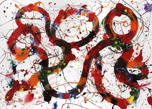 Sam Francis Untitled: Exploring the Abstract Expressionist's Spontaneous Masterpieces - Untitled  SFP88-12  by Sam Francis