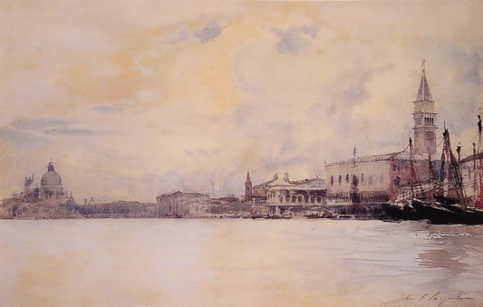 Sargent Portrait Drawings: 42 Works by John Singer Sargent - The Entrance to the Grand Canal, Venice by John Singer Sargent