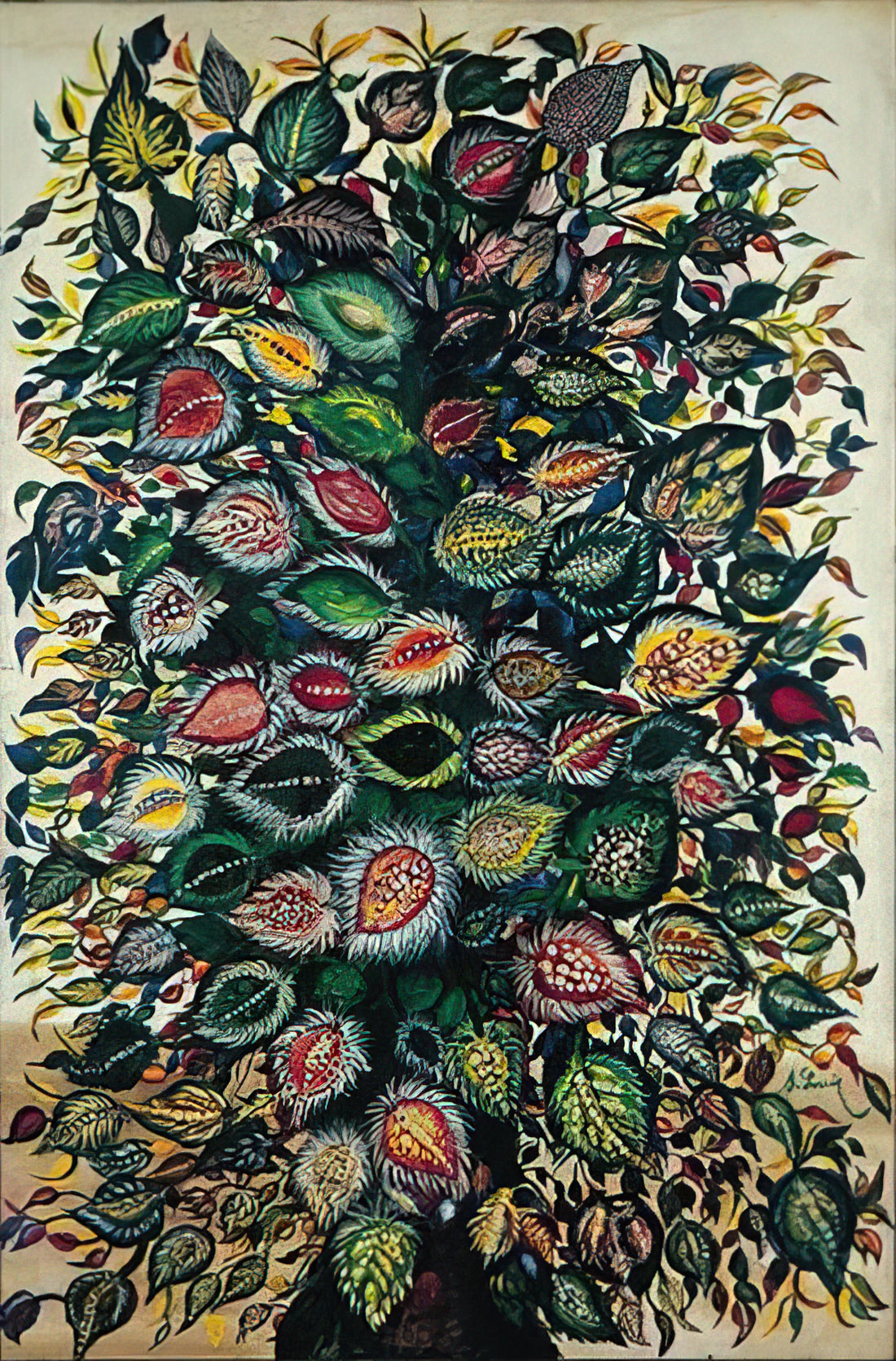 Séraphine Louis Reproduction: The Untamed Vision of France's Outsider Artist - Feuilles - 1929 by Seraphine Louis
