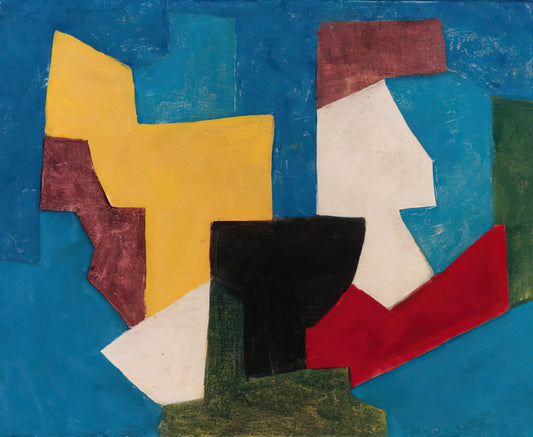 Serge Poliakoff for Sale: A Collector's Guide to Acquiring Museum-Quality Abstract Art Prints - Composition multicolore à dominante bleue - 1969 by Serge Poliakoff