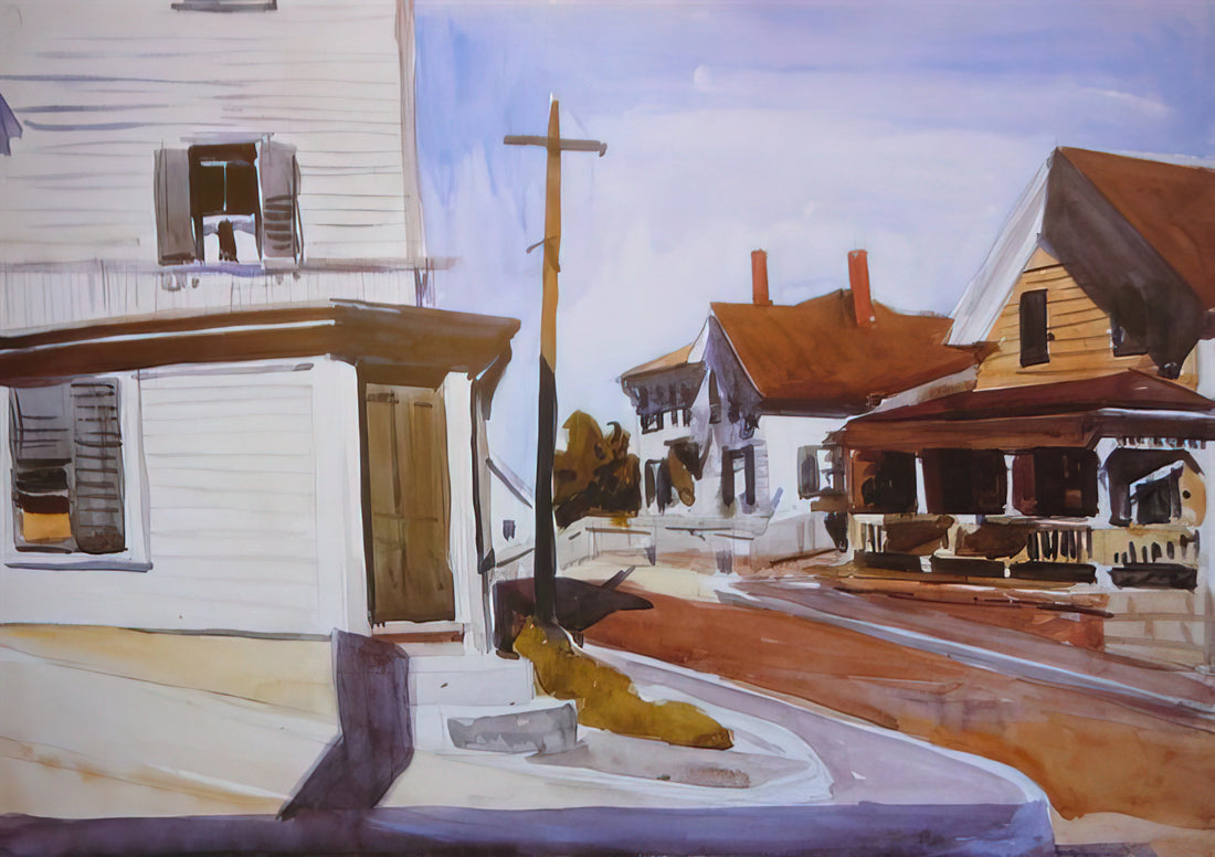 Shirley Gustav Deutsch: The Forgotten Modernist and His Enduring Artistic Legacy - Street Corner by Edward Hopper