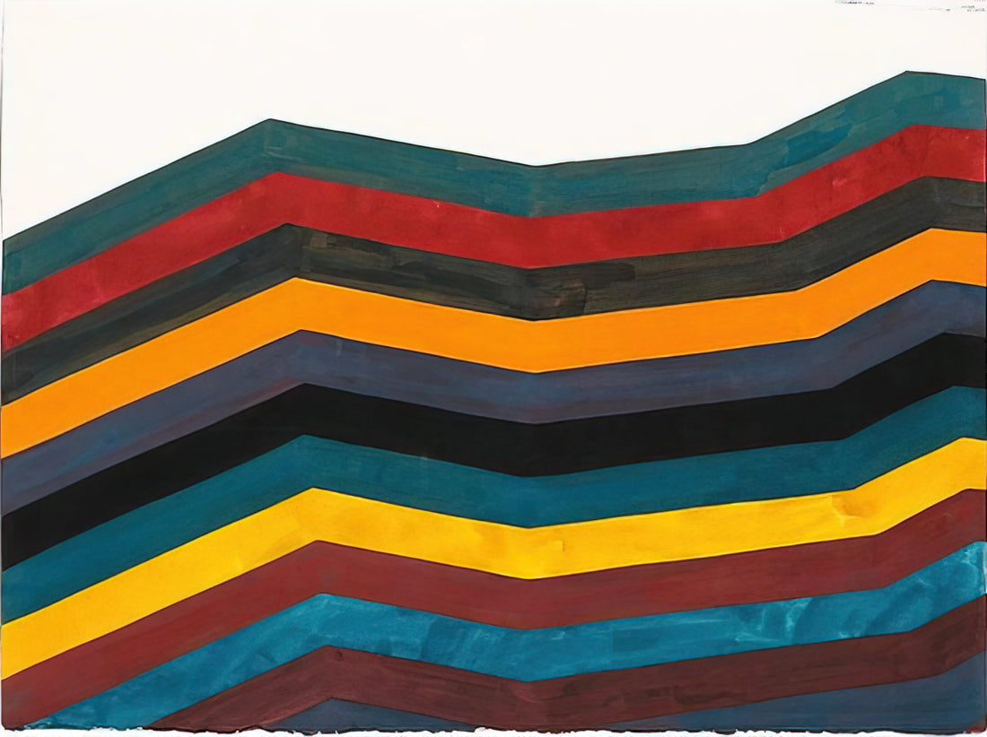 Sol LeWitt Art for Sale: A Collector's Guide to Conceptual Masterpieces - Irregular Horizontal Bands of Equal Width Starting at Bottom by Sol LeWitt