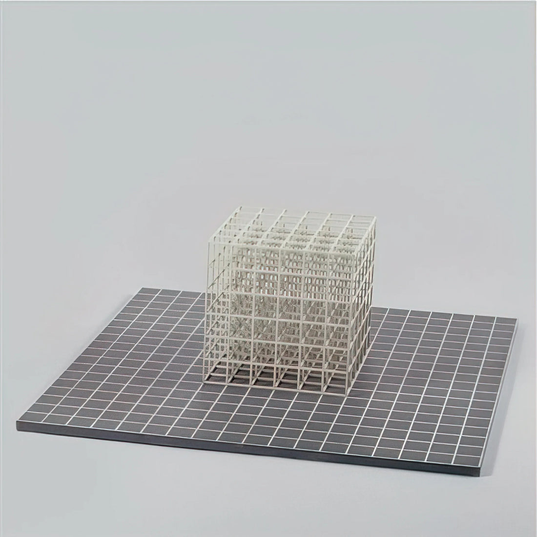 Sol LeWitt Wall Drawings: The Conceptual Art Revolution in Architectural Space - Modular cube. Base by Sol LeWitt