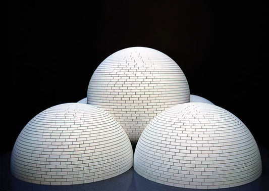 Sol LeWitt at SFMOMA: Conceptual Art's Enduring Legacy in Museum Collections - Model for Brick Structure four domes and a sphere by Sol LeWitt