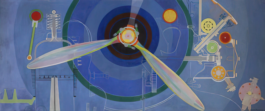 Sonia Delaunay Posters: The Vibrant Legacy of a Modernist Pioneer - HELICE DECORATION POUR LE PALAIS DE L AIR EXPOSITION INTERNATIONALE DES ARTS ET DES TECHNIQUES DANS 1937 by Sonia Delaunay