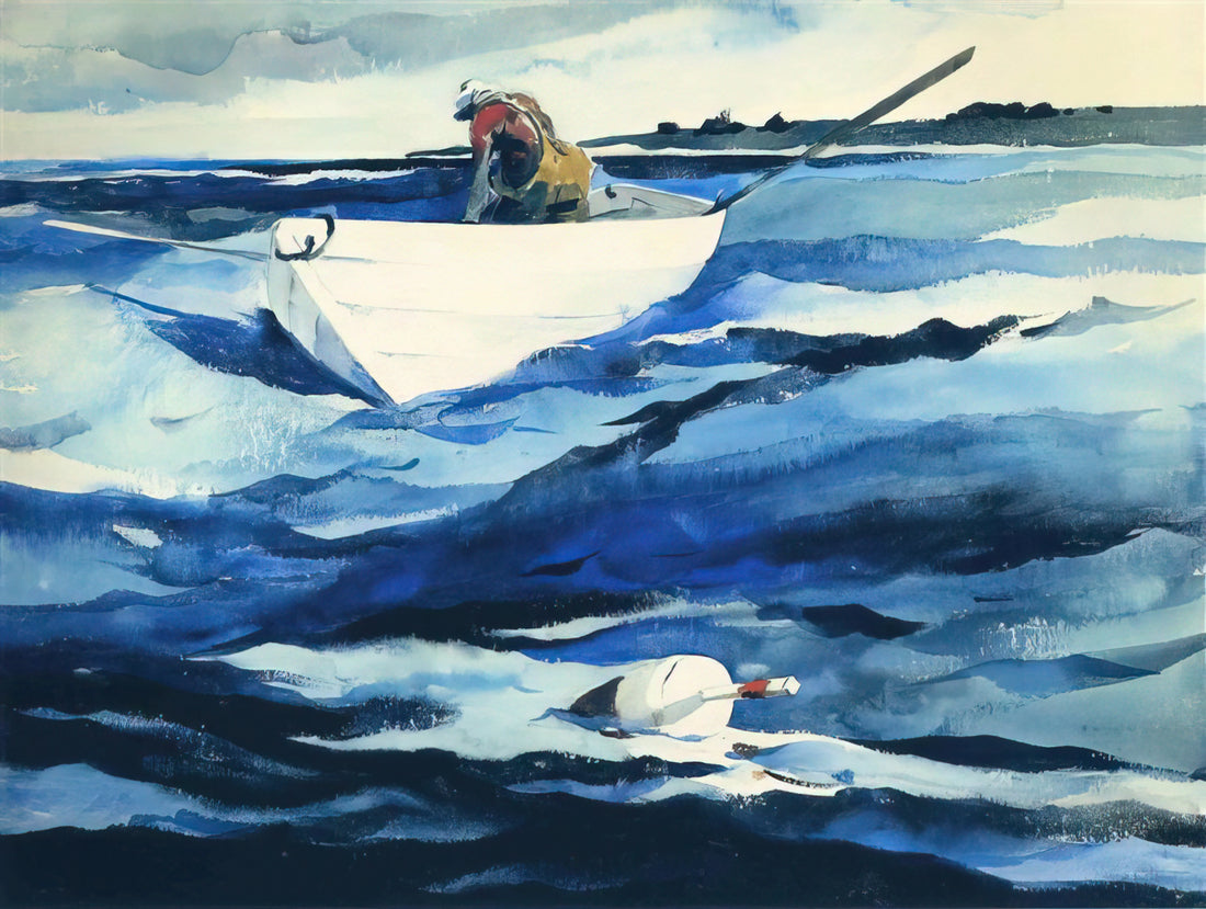 Spindrift and Andrew Wyeth: The Poetic Essence of Coastal Solitude - THE LOBSTERMAN by Andrew Wyeth