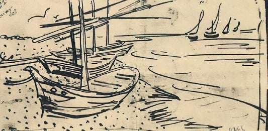 Starry Night Paintings: Vincent van Gogh's Celestial Masterpiece and Its Enduring Legacy - Fishing Boats on the Beach by Vincent van Gogh