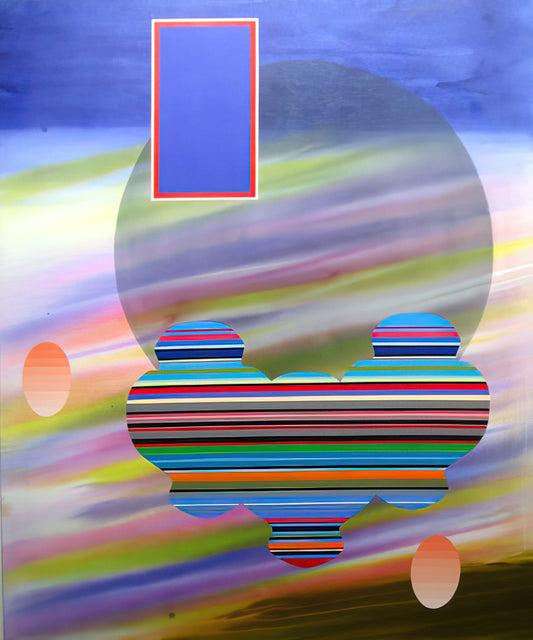 Stephen Mueller Framed Canvas Print: A Guide to His Luminous Abstract Art - Mneme - 2006 by Stephen Mueller