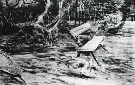 Sunflower Van Gogh Price: Understanding the Value of Iconic Art Prints - Bench in a Wood by Vincent van Gogh