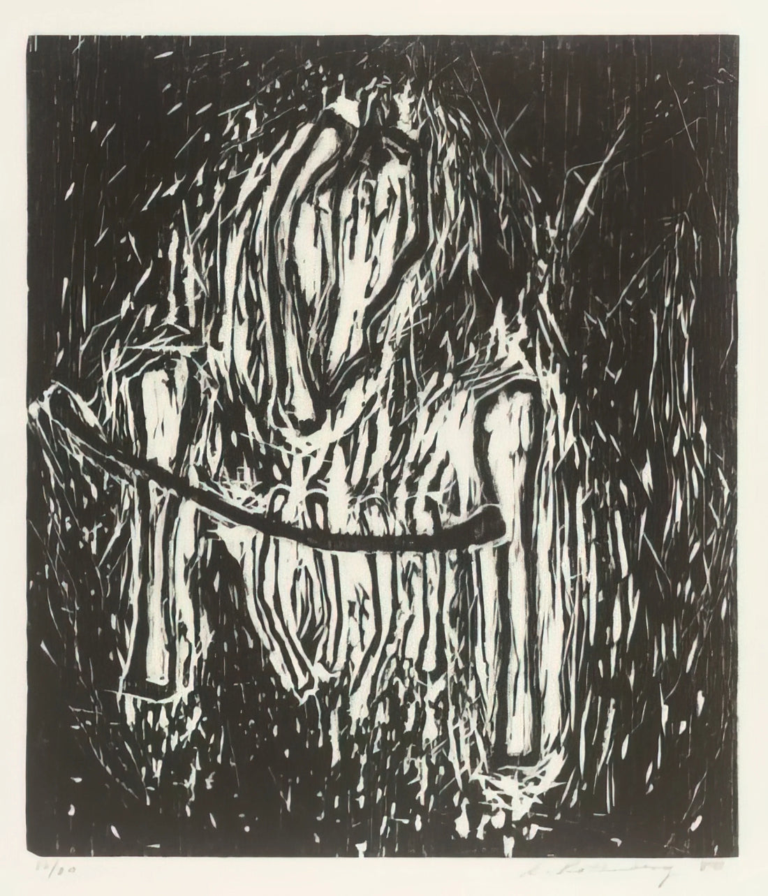 Susan Rothenberg Prints: A Guide to the Artist's Iconic Horse Paintings and Beyond - HEAD AND BONES 1980 by Susan Rothenberg