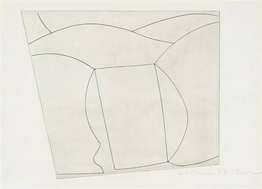 The Architectural Elegance of a Ben Nicholson Framed Art Print: A Curatorial Guide - 3 forms in a landscape - 1967 by Ben Nicholson