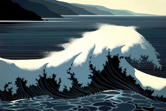 The Art of Eyvind Earle: A Journey Through His Unique Vision and Disney Legacy - A Sounding of Surf by Eyvind Earle