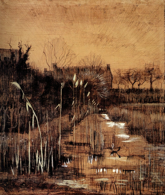 The Café Terrace: Van Gogh's Nocturnal Masterpiece of Light and Life - Ditch by Vincent van Gogh
