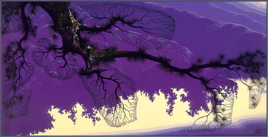 The Complete Graphics of Eyvind Earle: A Journey Through His Distinctive Artistic Vision - Purple Coastline by Eyvind Earle