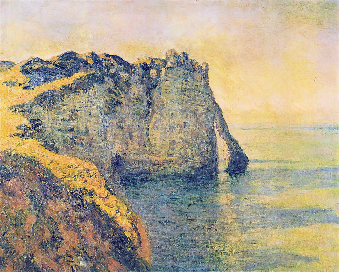 The Enduring Allure of Claude Monet's Water Lilies Paintings - Cliffs of the Porte d'Aval by claude monet