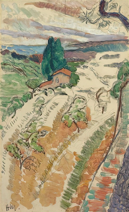 The Enduring Allure of Henri Matisse Prints: A Masterclass in Color and Simplification - PAYSAGE ST TROPEZ 1904 by Henri Matisse
