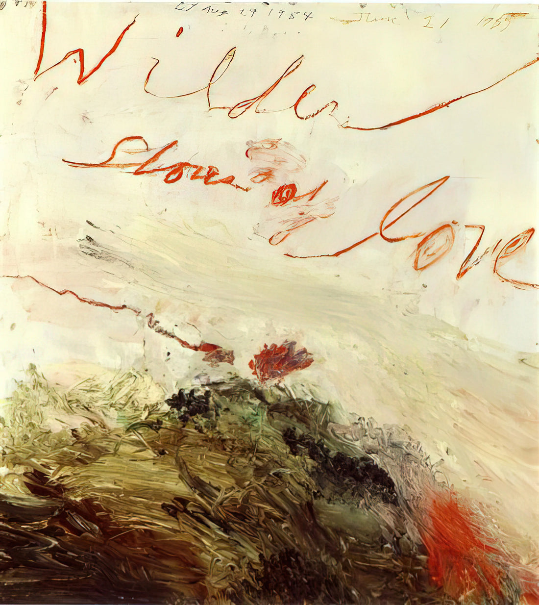 The Enduring Appeal of a Cy Twombly Poster Print: A Connoisseur's Guide - Wilder Shores of Love by Cy Twombly