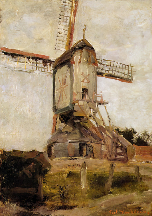 The Enduring Impact of Mondrian: From Canvas to Mondrian Vans and Beyond - Mill of Heeswijk Sun by Piet Mondrian