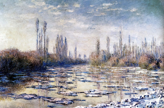 The Enduring Legacy of Claude Monet Lillies: A Deep Dive into Giverny's Masterpieces - Floating Ice Near Vetheuil by claude monet