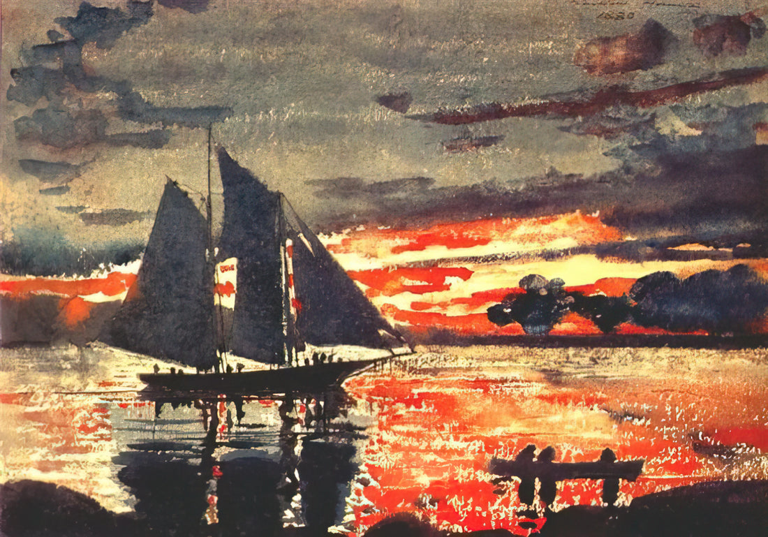 The Enduring Legacy of the Winslow Homer Studio: A Sanctuary of American Art - SUNSET FIRES by Winslow Homer