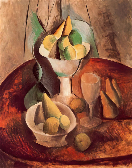 The Enduring Power of the Picasso Bull Lithograph: A Masterclass in Abstraction - Fruit in a Vase - 1909 by Pablo Picasso