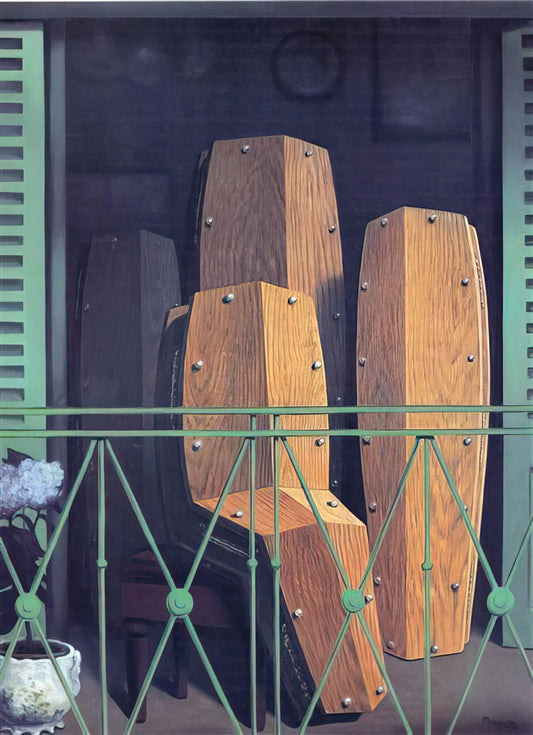 The Enigmatic Sun in René Magritte's Surrealist Universe: Symbolism, Mystery, and Artistic Legacy - MANET S BALCONY 1950 by Rene Magritte