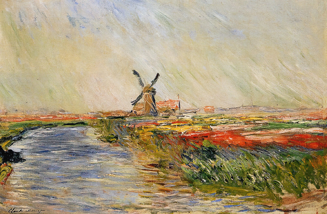 The Flowered Garden Monet: A Masterpiece of Impressionist Horticultural Art - Tulip Field in Holland by claude monet