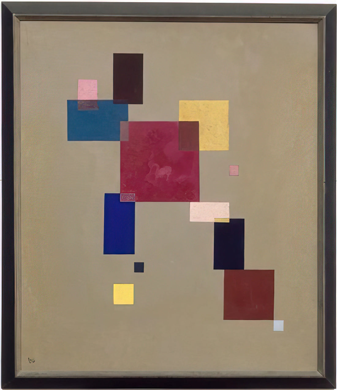The Genesis of Abstraction: Exploring Early Kandinsky's Transformative Vision - THREE RECTANGLES 1930 by Wassily Kandinsky