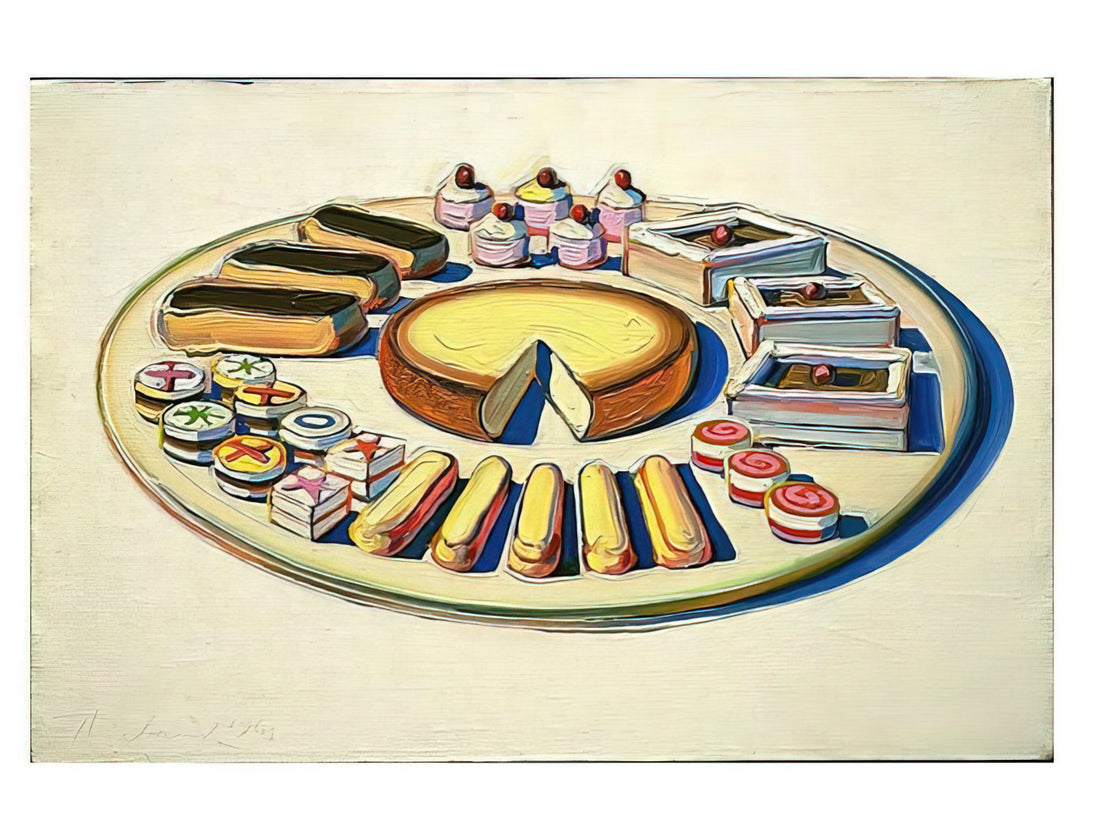 The Irresistible Allure of Cakes Thiebaud: A Study in Sweet Artistry - French Pastries - 1963 by Wayne Thiebaud