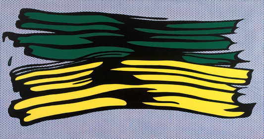 The Lichtenstein BMW Art Car: Pop Art in Motion - YELLOW AND GREEN BRUSHSTROKES 1966 0 by Roy Lichtenstein
