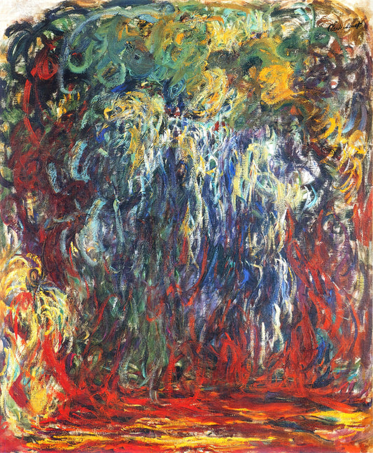 The Luncheon: Monet's Garden at Argenteuil - A Masterpiece of Impressionist Light and Life - Weeping Willow, Giverny by claude monet