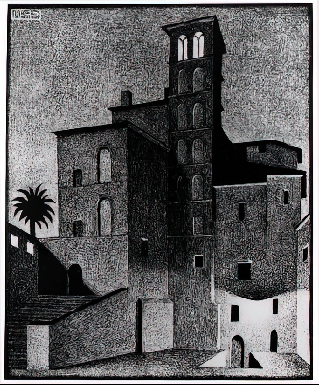 The MC Escher Collection: Exploring the Mind-Bending World of a Mathematical Visionary - SS GIOVANNI ET PAOLO ROME MAY 1936 1936 by MC Escher